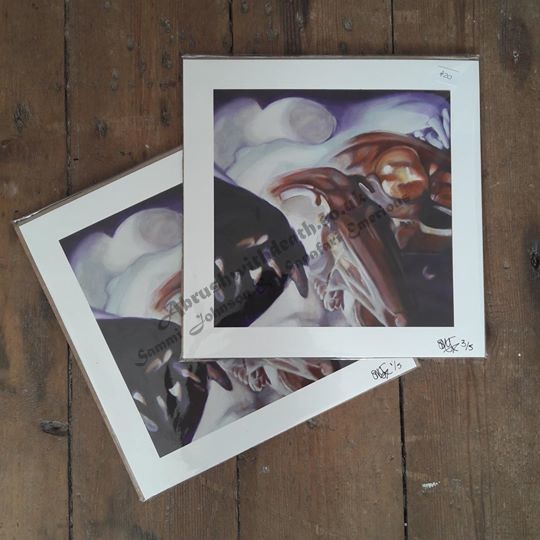 25.5x25.5cm Fox and Rabbit Fine Art Print