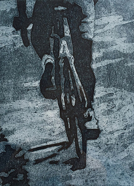 Harby Hill, collagraph print, 16x12cm, £65 unframed (edition of 15)