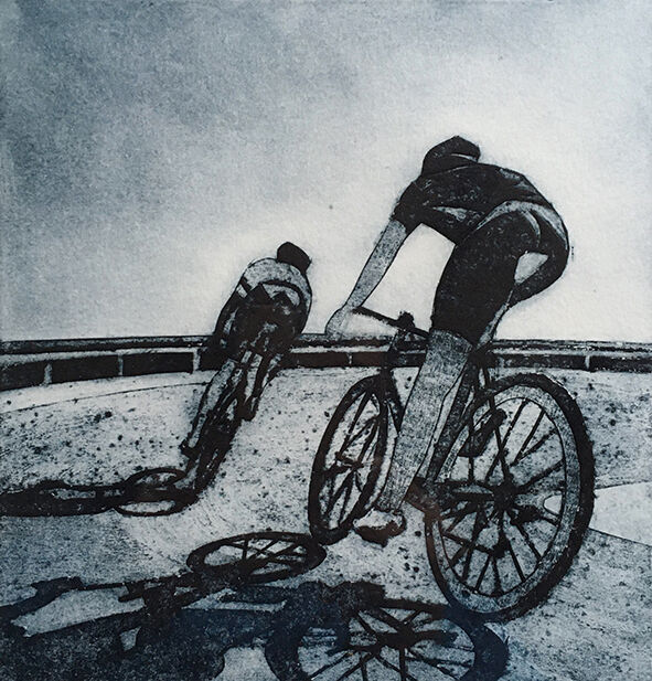 The descent, collagraph print, 18x18cm, £65 unframed (edition of 15)