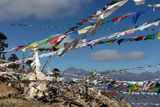 Prayer Flags and Chorten at 3,800m