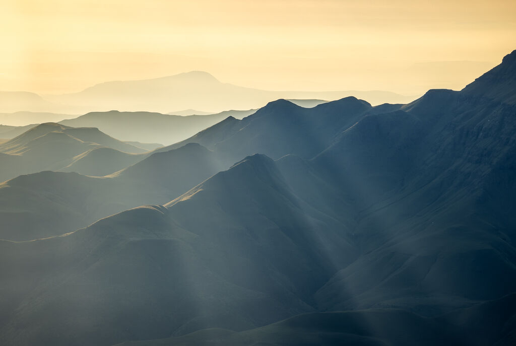 Ridges and sun rays