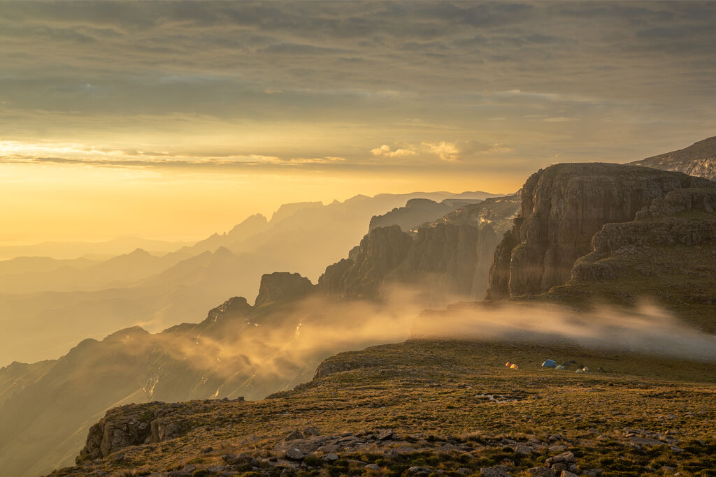 Mist over camp