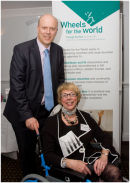 Chris Grayling MP and <i>Wheels for the World</i> CEO Jacky Oliver