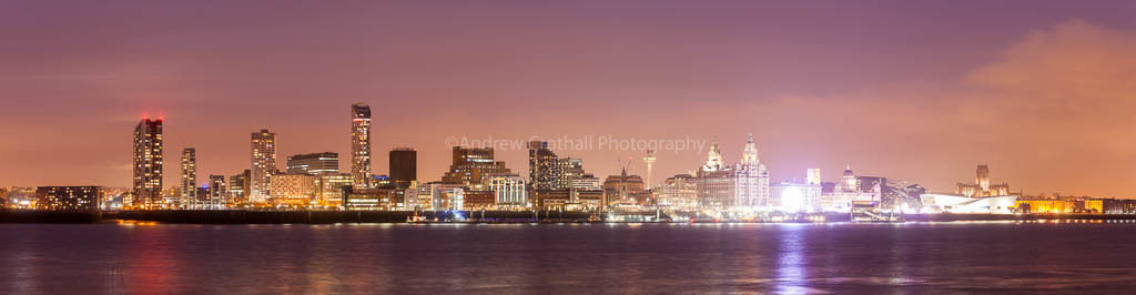 Liverpool twilight panorama