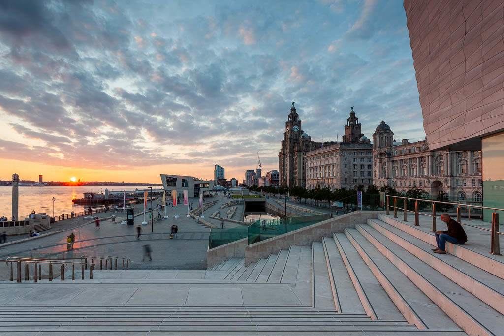 The Pier Head from Liverpool museum