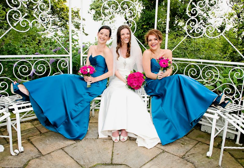 Beautiful Bride and Bridesmaids at Broadway Country House, Laugharne