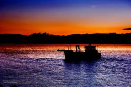 Ferryside Beach fishing boat