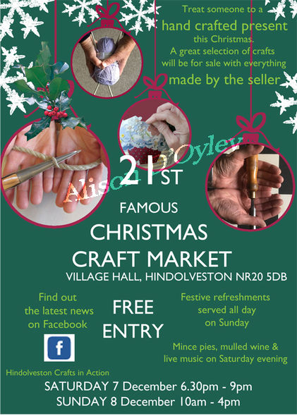 Hindolveston Crafts in Action 21st Christmas Market