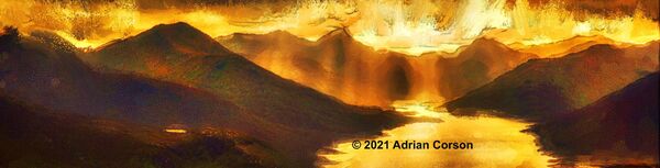 164-mountain gold sunset