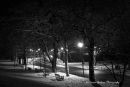 Night Time Snow B&W