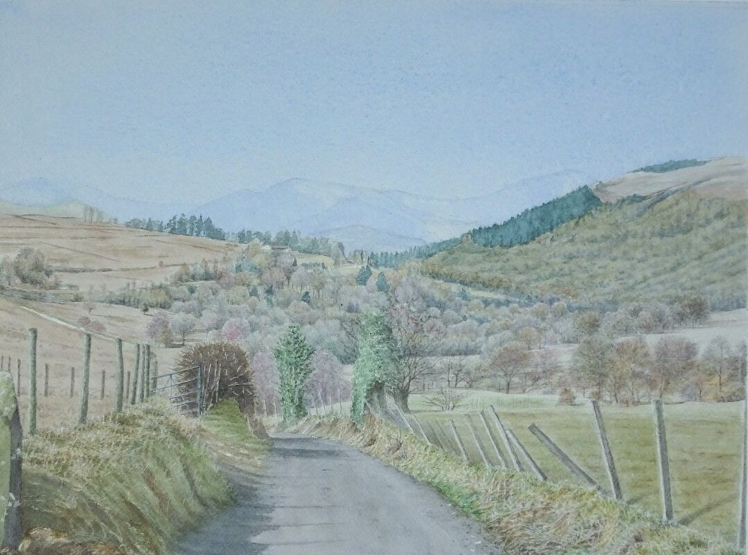 Early Spring Near Threkeld: watercolour: 59 x 48 cm: £280