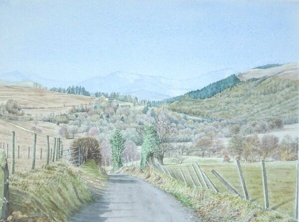 Early Spring Near Threkeld: watercolour: 59 x 48 cm: £280