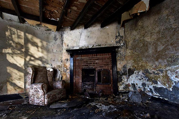 Arm Chair and Fire Place