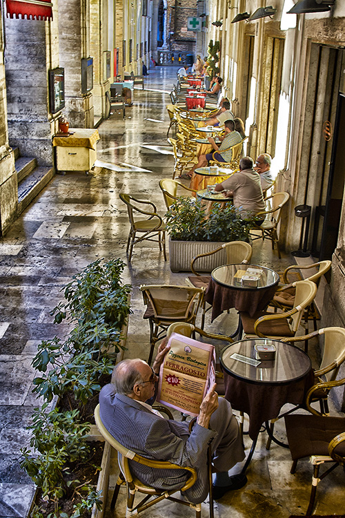 Cafe Tables Outside on Patio
