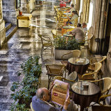 Cafe Tables Outside on Patio