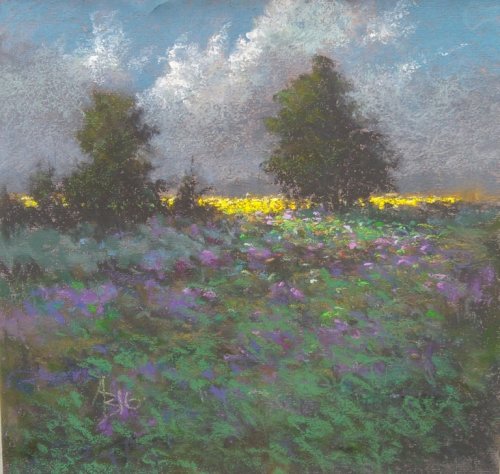 "The Yellow Field" - Pastel 12x12 - 2017