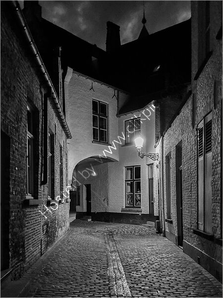 4th Place - NIGHT PHOTOGRAPHY -  Bruges Street - By Mary Podesta