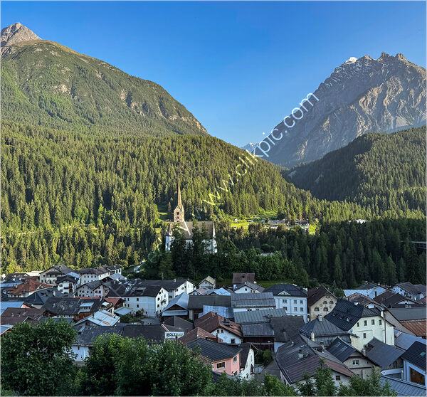 Commended - View of Scuol, Lower Engadine By Mary Podesta