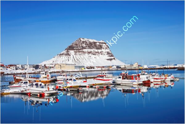 Commended - Kirkjufell Mountain & Boats By Peter Jeffery