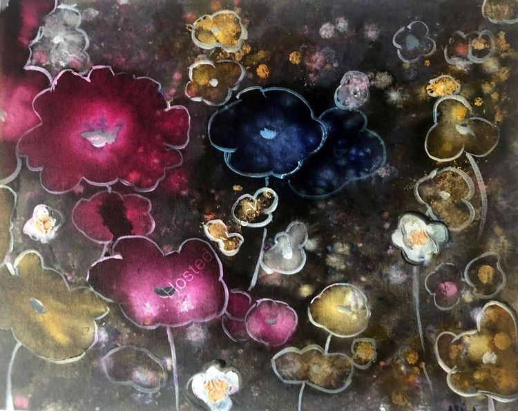 magical abstract flowers
