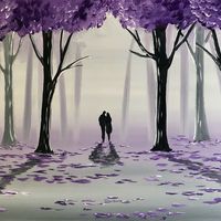 purple tree walk