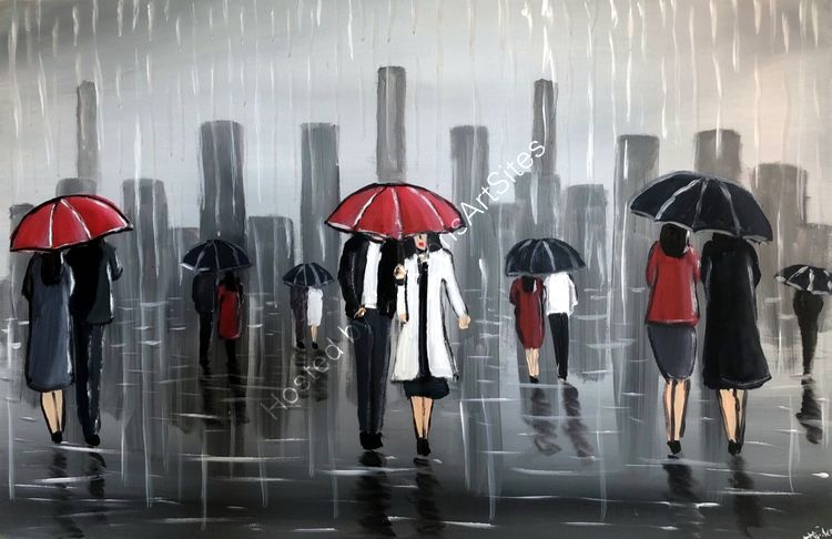 raining in the city