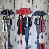 umbrellas in the rain