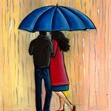 underneath the umbrella