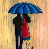 underneath the umbrella