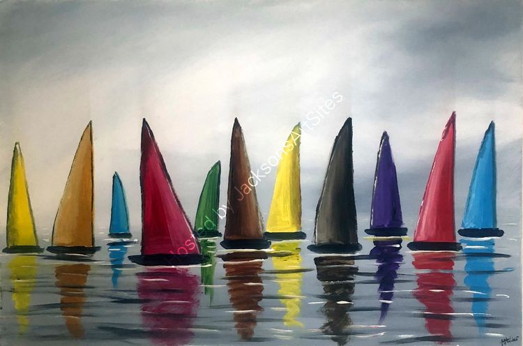 vibrant colourful sails