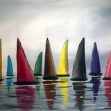 vibrant colourful sails