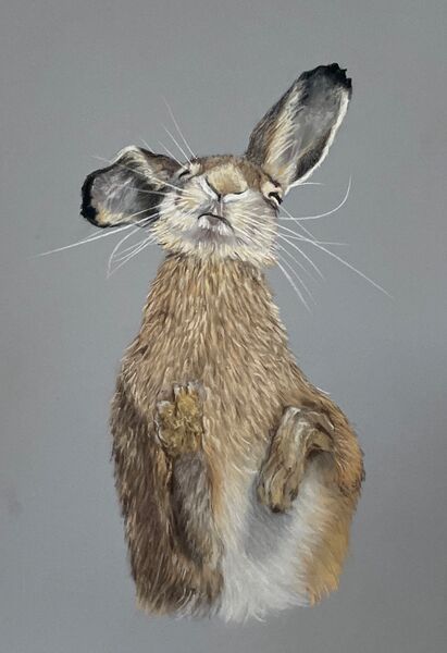 High Five Hare. SOLD ART LUDHAM August 2023