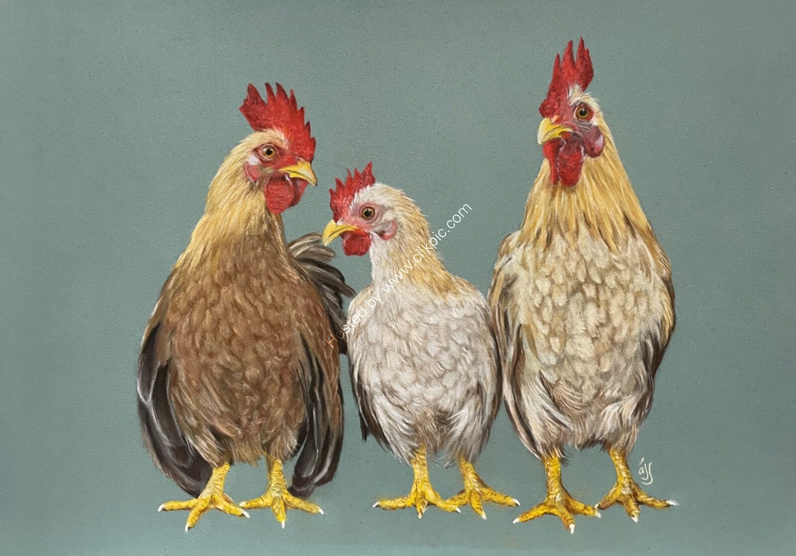 Chicken Trio. SOLD Art Ludham 2025