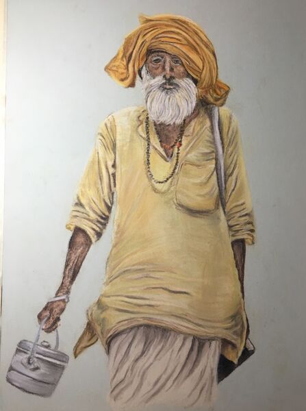 Man carrying Tiffin Box