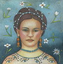 Miniature Frida (9.5 x 9'5cm) Mixed media on paper