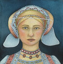 Miniature Portrait of a Lady (9.5 x 9.5cm) Mixed media on paper
