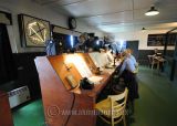 Inside the control tower.