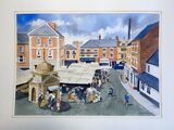 Market Day, Uttoxeter 14x10 watercolour