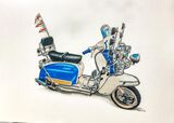 Lambretta. Coloured pencil