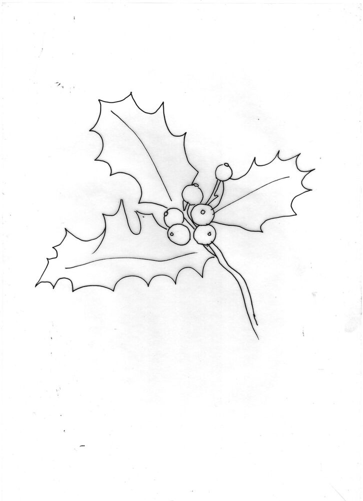 Holly-Berries-Outline