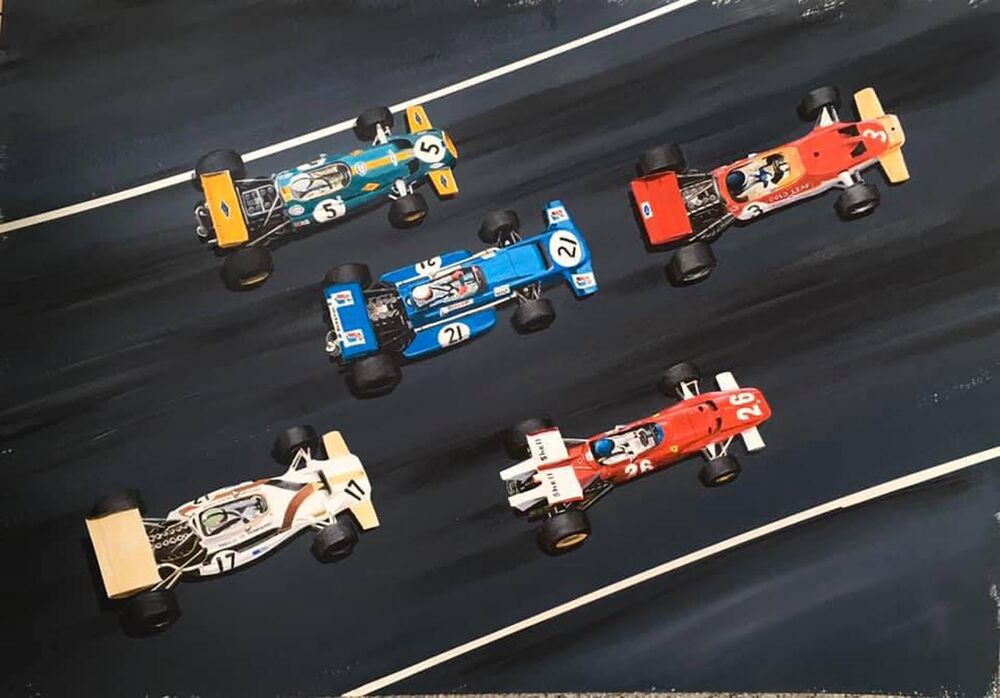 Monza 1971. Acrylic on plywood 24x20