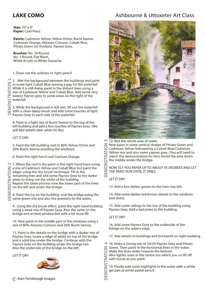 Lake Como Intructions