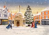 Uttoxeter market Place in winter
