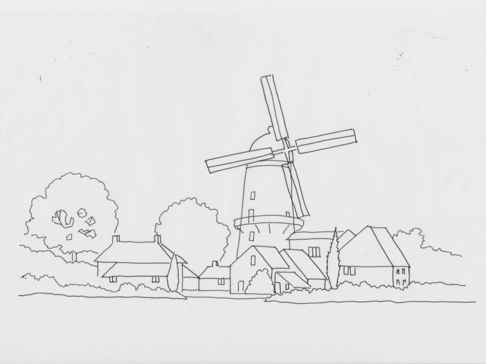 Norfolk Windmill outline