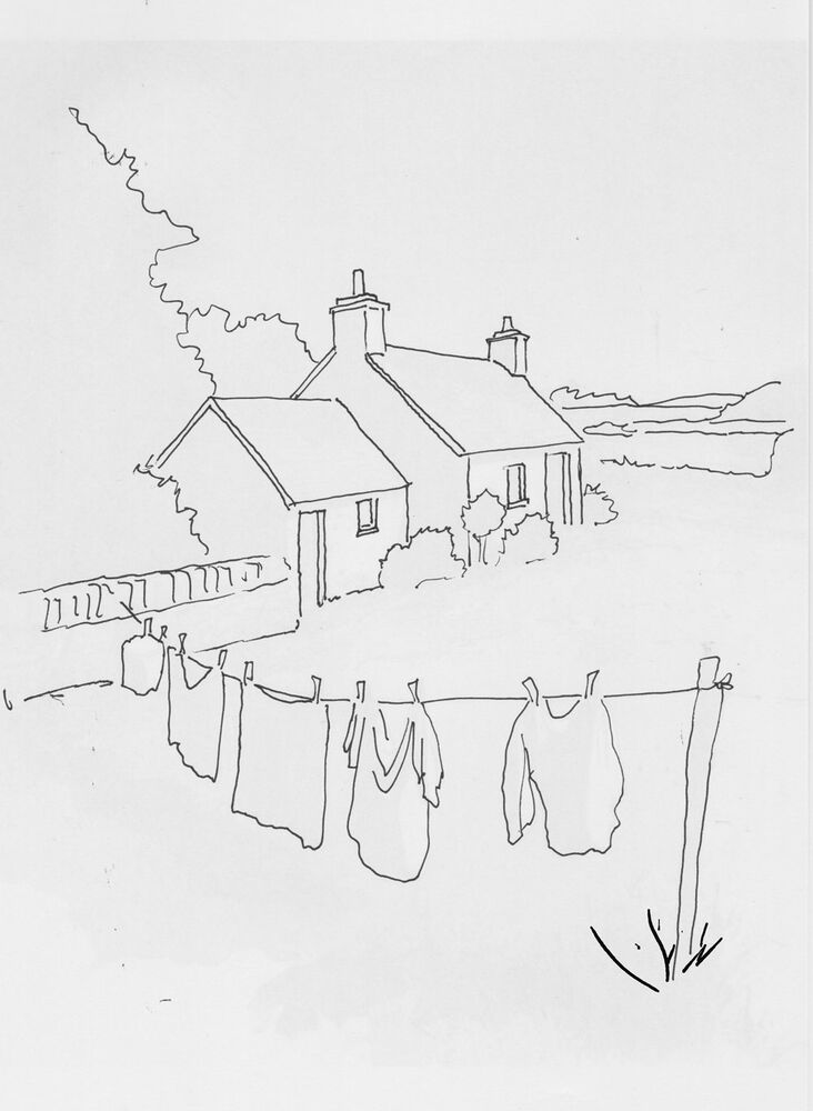 The-Washing-Line-Outline-small