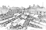 Uttoxeter Market Place overhead