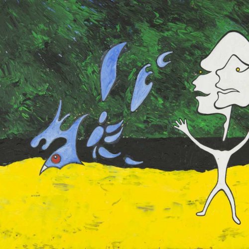 A Ghost Frightrened by a Swooping Bird (study)