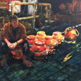 Contamination, 2018 Painting of Dr. A. Jamieson on a research vessel by A Gould
