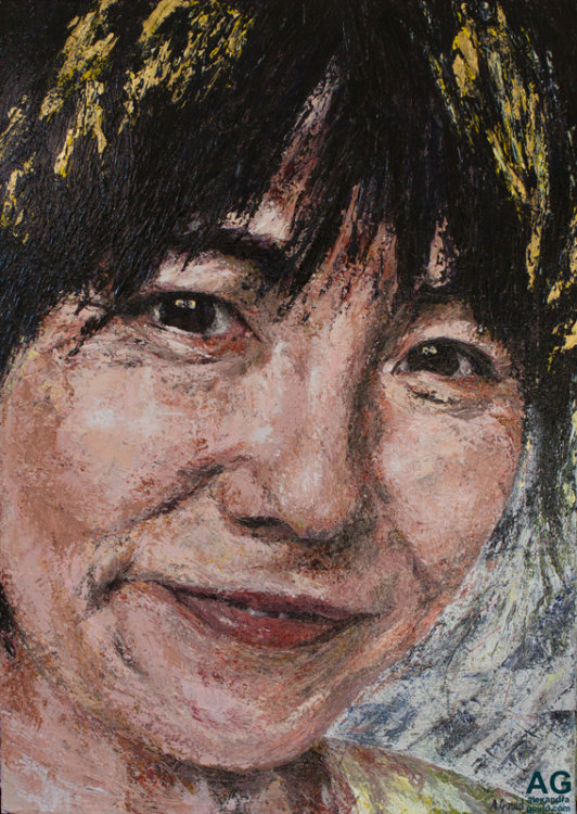 Close cropped portrait of 'A Friendly Face' By Alexandra Gould