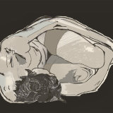 Curled, 2013 Nude portrait by Alex Gould